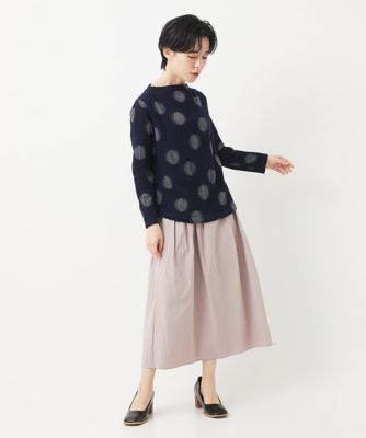 ［日本製］強撚コットンドットジャガードカットソー