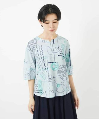 大きいサイズ/接触冷感】パネル切り替えフレアチュニック
