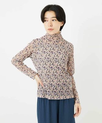 ＜GIANNI LO GIUDICE(Women/小さいサイズ)＞ぼかしフラワーハイネックプルオーバー