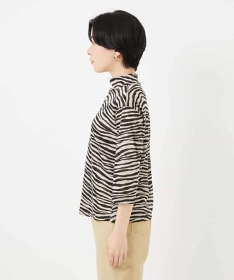 [日本製]ラミー天竺ゼブラプリントカットソー 日本製］ラミー天竺ゼブラプリントカットソー | GIANNI LO