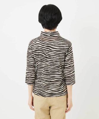 [日本製]ラミー天竺ゼブラプリントカットソー 日本製］ラミー天竺ゼブラプリントカットソー | GIANNI LO