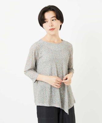 ジャンニ・ロ・ジュディチェ（GIANNI LO GIUDICE）/小付きフラワープリントアシンメトリーデザインプルオーバー 小付きフラワープリントアシンメトリーデザインプルオーバー | GIANNI