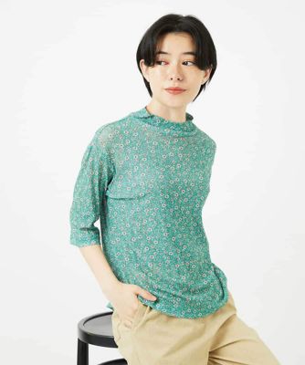 ＜GIANNI LO GIUDICE(Women/小さいサイズ)＞小付きフラワープリントハイネックプルオーバー