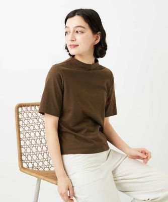 日本製］綿麻ボトルネック天竺カットソー | GIANNI LO GIUDICE(Women