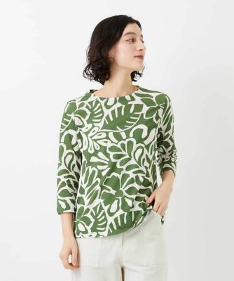 ＜GIANNI LO GIUDICE(Women/小さいサイズ)＞［日本製］ボタニカルフワラープリントカットソー