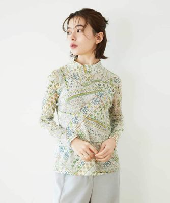 ＜GIANNI LO GIUDICE(Women/小さいサイズ)＞エスニック柄プリントハイネックプルオーバー