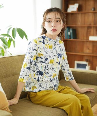 ＜GIANNI LO GIUDICE(Women/小さいサイズ)＞アート柄プリントプルオーバー