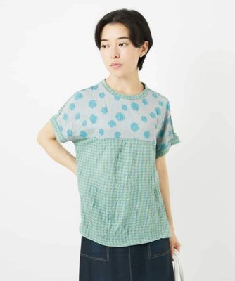 ＜GIANNI LO GIUDICE(Women/小さいサイズ)＞［日本製］麻混ドットワッシャージャガードカットソー
