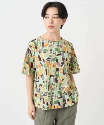 GIANNI LO GIUDICE(Women/小さいサイズ)/ジャンニロジュディチェ ［接触冷感・日本製］強撚コットン天竺プリントカットソー