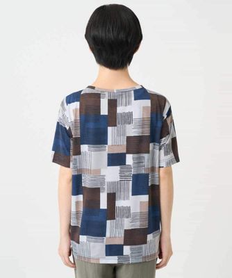 ［接触冷感・速乾］ルービックブロックプリントカットソー