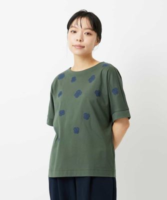 天竺フラワー刺繍カットソー | GIANNI LO GIUDICE(Women/小さいサイズ