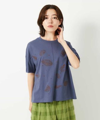 コットン天竺リーフ刺繍カットソー | GIANNI LO GIUDICE(Women/小さい