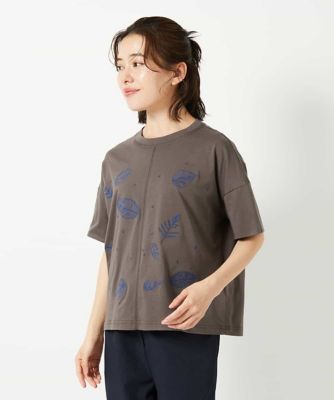 コットン天竺リーフ刺繍カットソー | GIANNI LO GIUDICE(Women/小さい