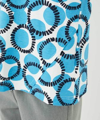 接触冷感・日本製］ドットサークルプリントカットソー | GIANNI LO