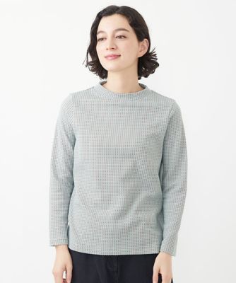 ＜GIANNI LO GIUDICE(Women/小さいサイズ)＞［日本製］ハニカムジャガードプチハイネックカットソー