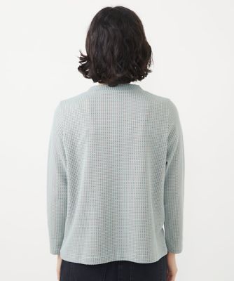 ［日本製］ハニカムジャガードプチハイネックカットソー
