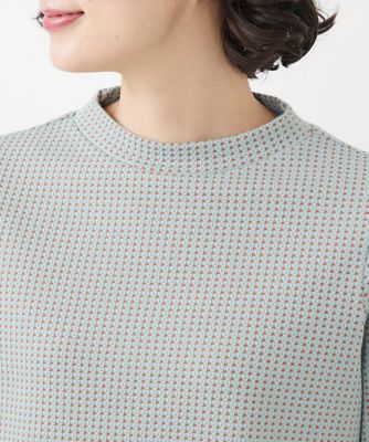 ［日本製］ハニカムジャガードプチハイネックカットソー