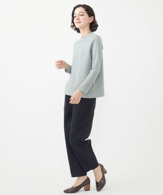 ［日本製］ハニカムジャガードプチハイネックカットソー