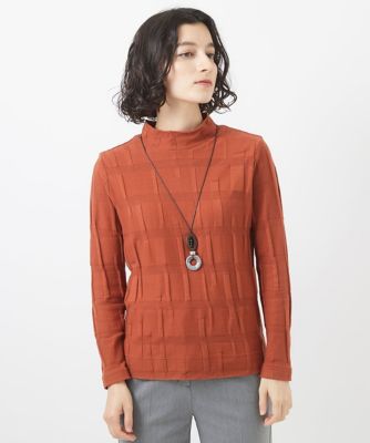 GIANNI LO GIUDICE / ジャンニ・ロ・ジュディチェ [洗える・日本製]切替リンクスジャガードカットソー 日本製］切替リンクスジャガード9分袖カットソー | GIANNI LO