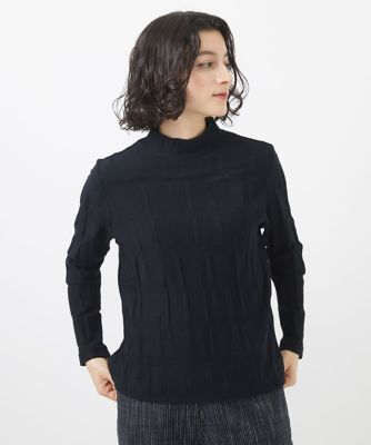 GIANNI LO GIUDICE / ジャンニ・ロ・ジュディチェ [洗える・日本製]切替リンクスジャガードカットソー 日本製］切替リンクスジャガード9分袖カットソー | GIANNI LO