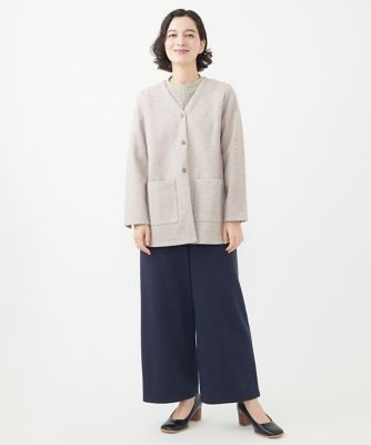 デニムジャージーセミワイドパンツ