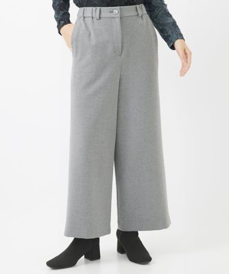 6色展開］両面起毛2WAYストレッチワイドストレートパンツ