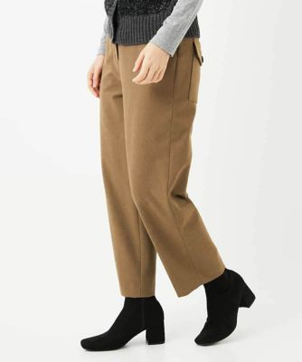 GIANNI LO GIUDICE(Women/小さいサイズ)/ジャンニロジュディチェ [4色展開]両面起毛2WAYストレッチワイドストレートパンツ 85ベージュ パンツ・ズボン【三越伊勢丹/公式】