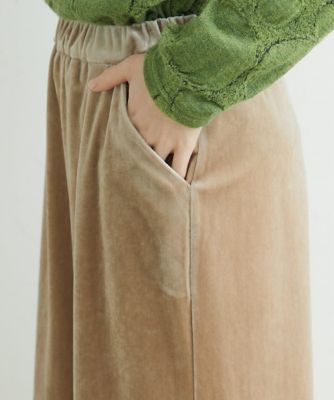 ［日本製］ベロアワイドパンツ