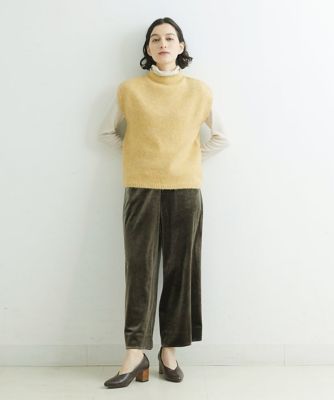 ［日本製］ベロアワイドパンツ