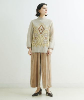 ［日本製］ベロアワイドパンツ
