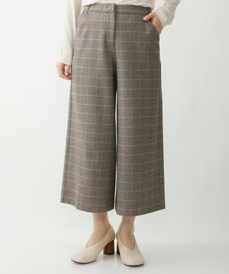 日本製］ガンクラブチェック柄ワイドパンツ | GIANNI LO GIUDICE