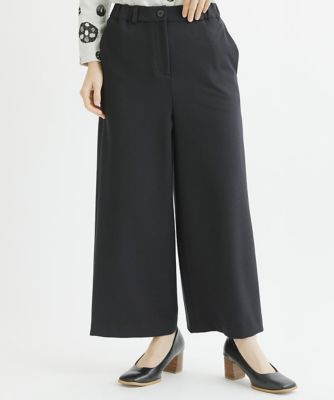 日本製／両面起毛］2WAYストレッチワイドストレートパンツ