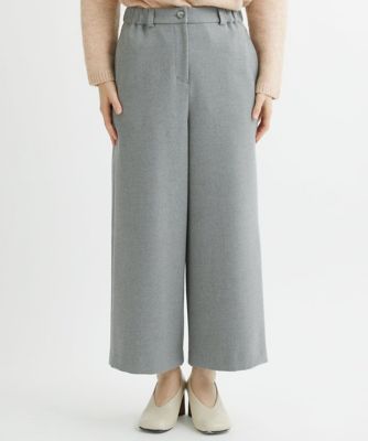 日本製／両面起毛］2WAYストレッチワイドストレートパンツ