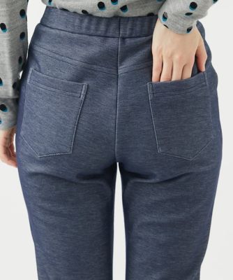 ［日本製］ファーボンディング裏起毛ストレートパンツ