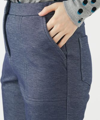 ［日本製］ファーボンディング裏起毛ストレートパンツ