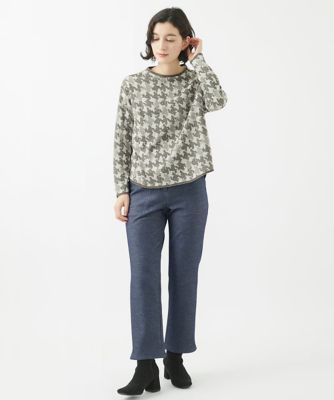 ［日本製］ファーボンディング裏起毛ストレートパンツ