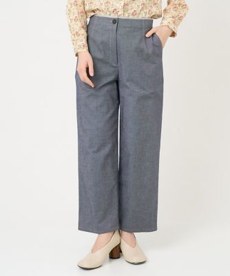 ＜GIANNI LO GIUDICE(Women/小さいサイズ)＞［洗える］デニム調先染めコットンパンツ