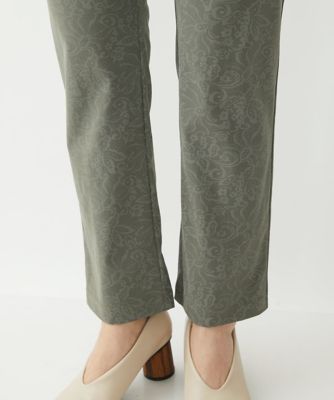 ［日本製］レース柄プリントハイテンションストレッチパンツ