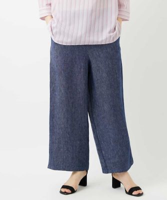 ＜GIANNI LO GIUDICE(Women/小さいサイズ)＞［セットアップ対応］デニム調リネンパンツ