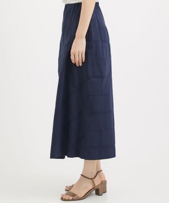 コットン無地チェックラップパンツ