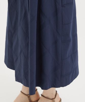 コットン無地チェックラップパンツ