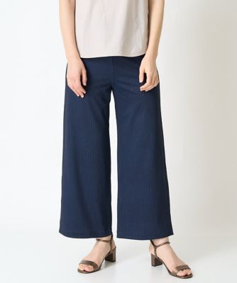 ［リバーシブル］ストライプ柄ワイドストレートパンツ