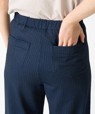 ［リバーシブル］ストライプ柄ワイドストレートパンツ