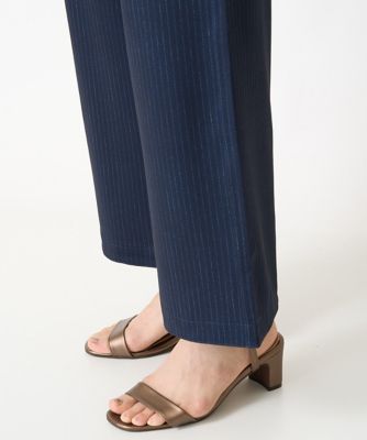 ［リバーシブル］ストライプ柄ワイドストレートパンツ
