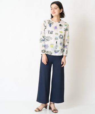 ［リバーシブル］ストライプ柄ワイドストレートパンツ
