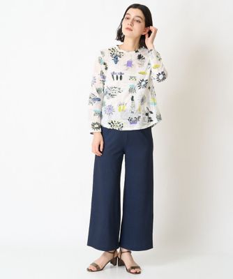 ［リバーシブル］ストライプ柄ワイドストレートパンツ