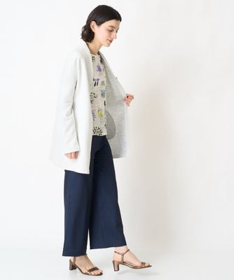 ［リバーシブル］ストライプ柄ワイドストレートパンツ