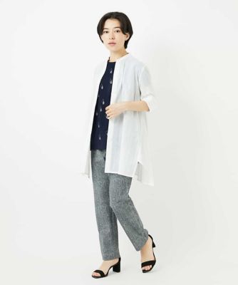 ［３サイズ展開］ぼかし調チェック柄ハイテンションストレッチパンツ