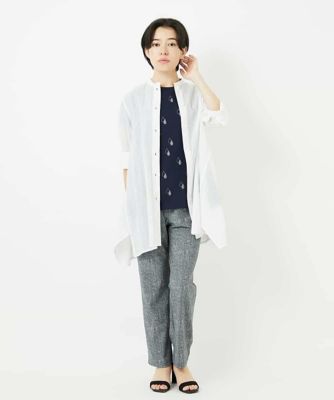 ［３サイズ展開］ぼかし調チェック柄ハイテンションストレッチパンツ