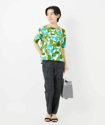 ［３サイズ展開］ぼかし調チェック柄ハイテンションストレッチパンツ